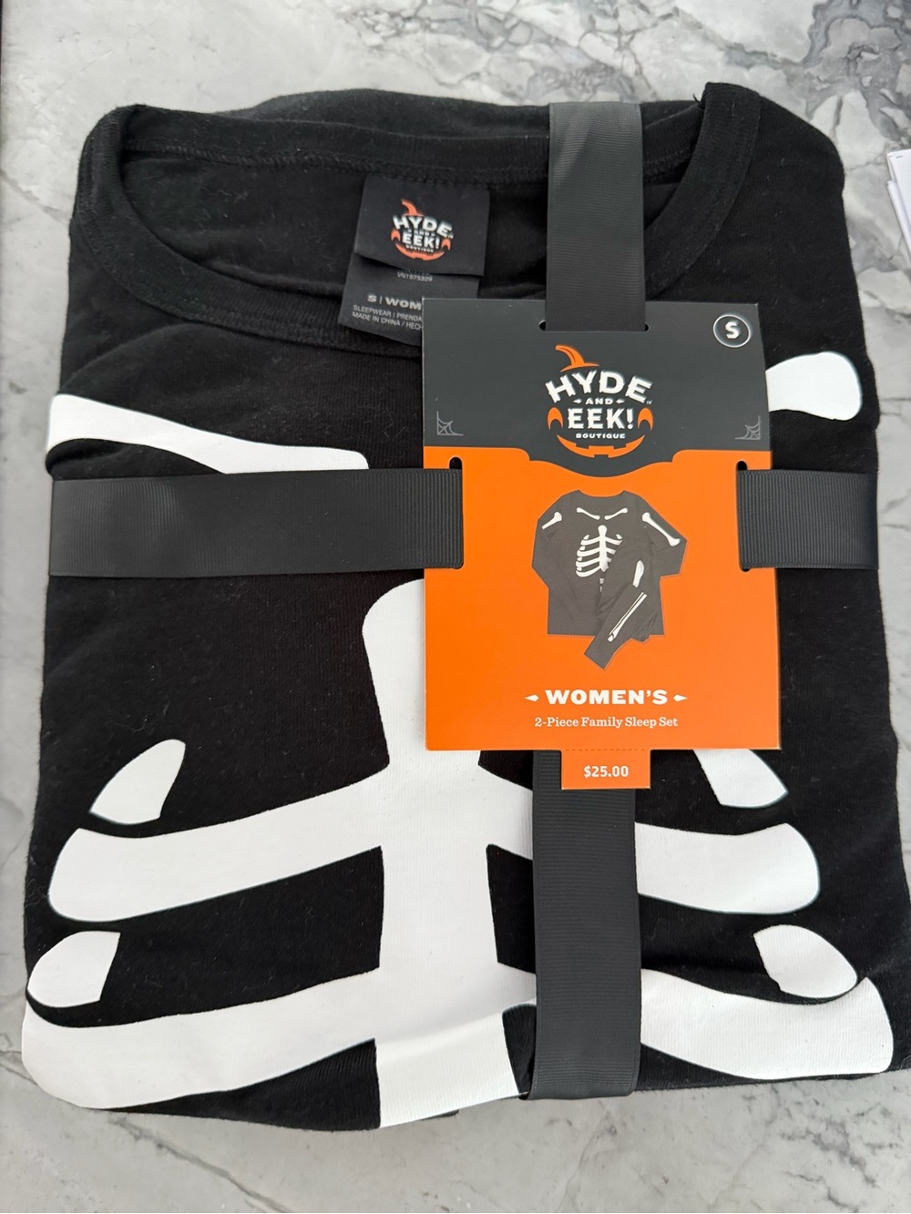 Target Hyde & EEK! Women's Black and White Skeleton 2-Piece Sleep Set